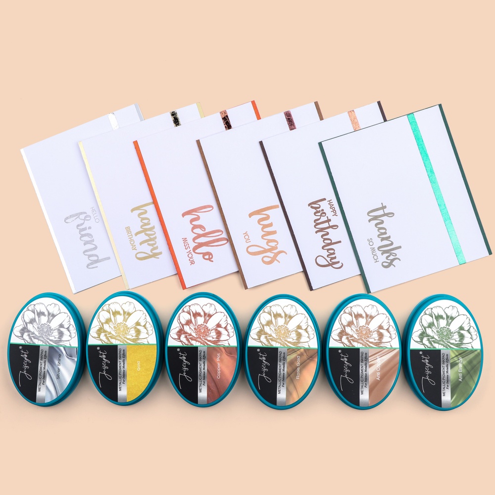 Stamping Ink Pad - Tampon encreur à pigments métalliques multicolores,