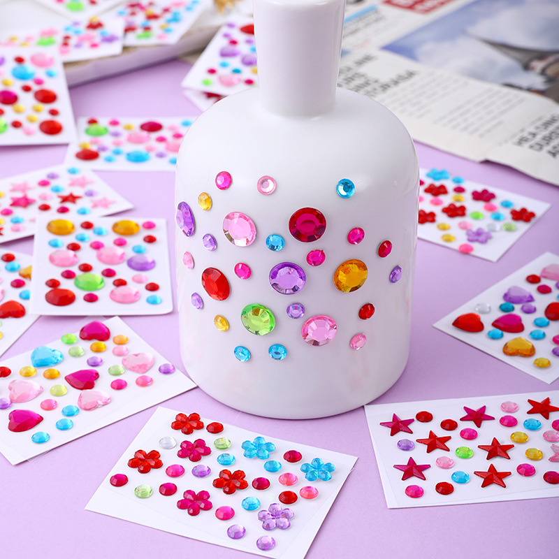 Art Craft Diy - Autocollants en acrylique colorés effet diamant,
