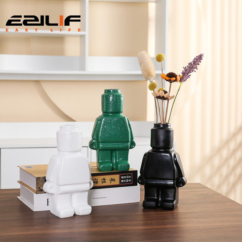 Art Craft Robot - Vase à fleurs sèches de petit