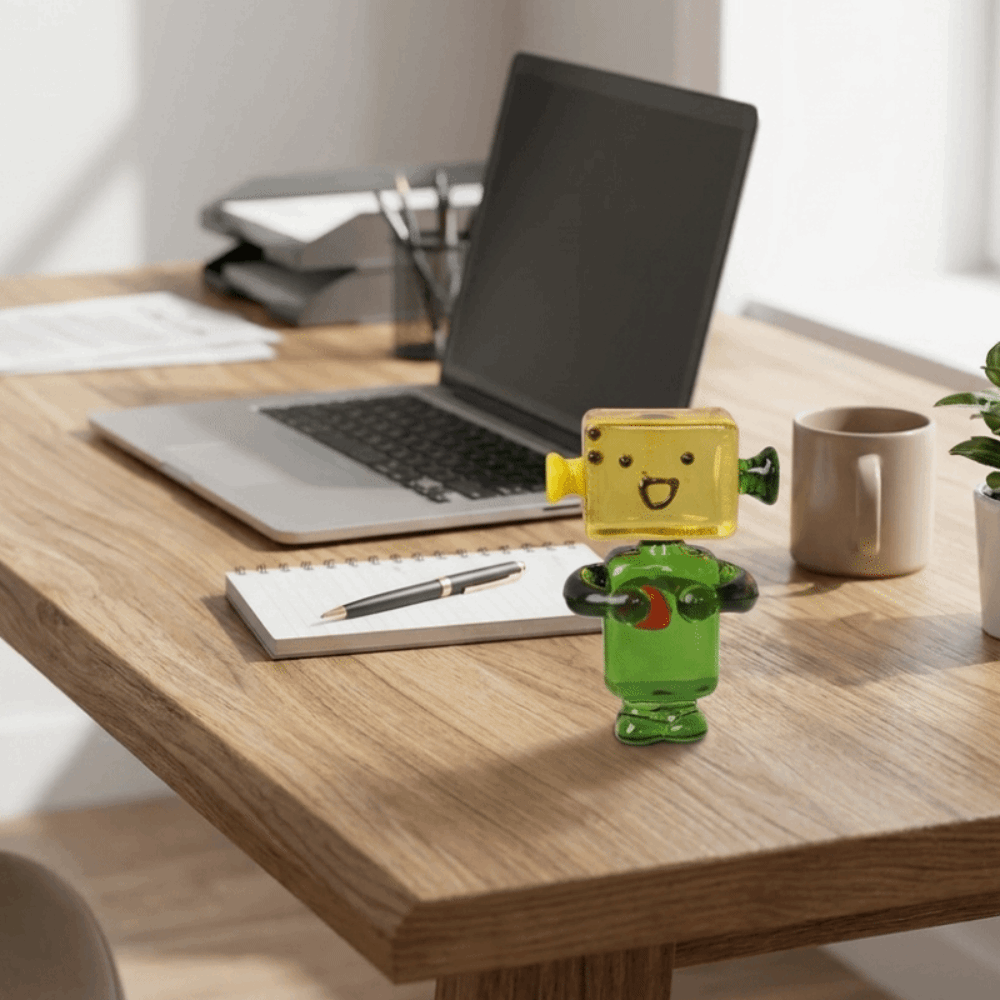 Art Craft Robot - Figurines de robots en verre transparent