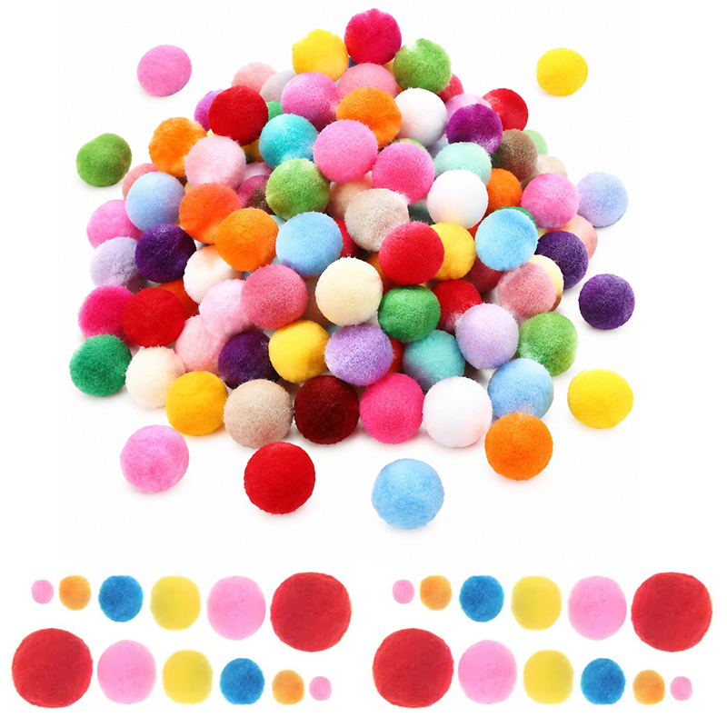 Art Craft Class - 300 pièces/paquet, pompons moelleux de couleurs