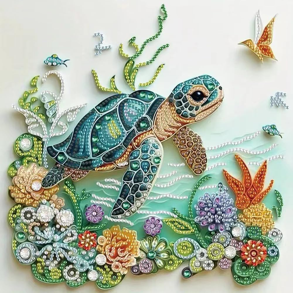 Art Craft Animals - Kits de Peinture Diamant Tortue Marine