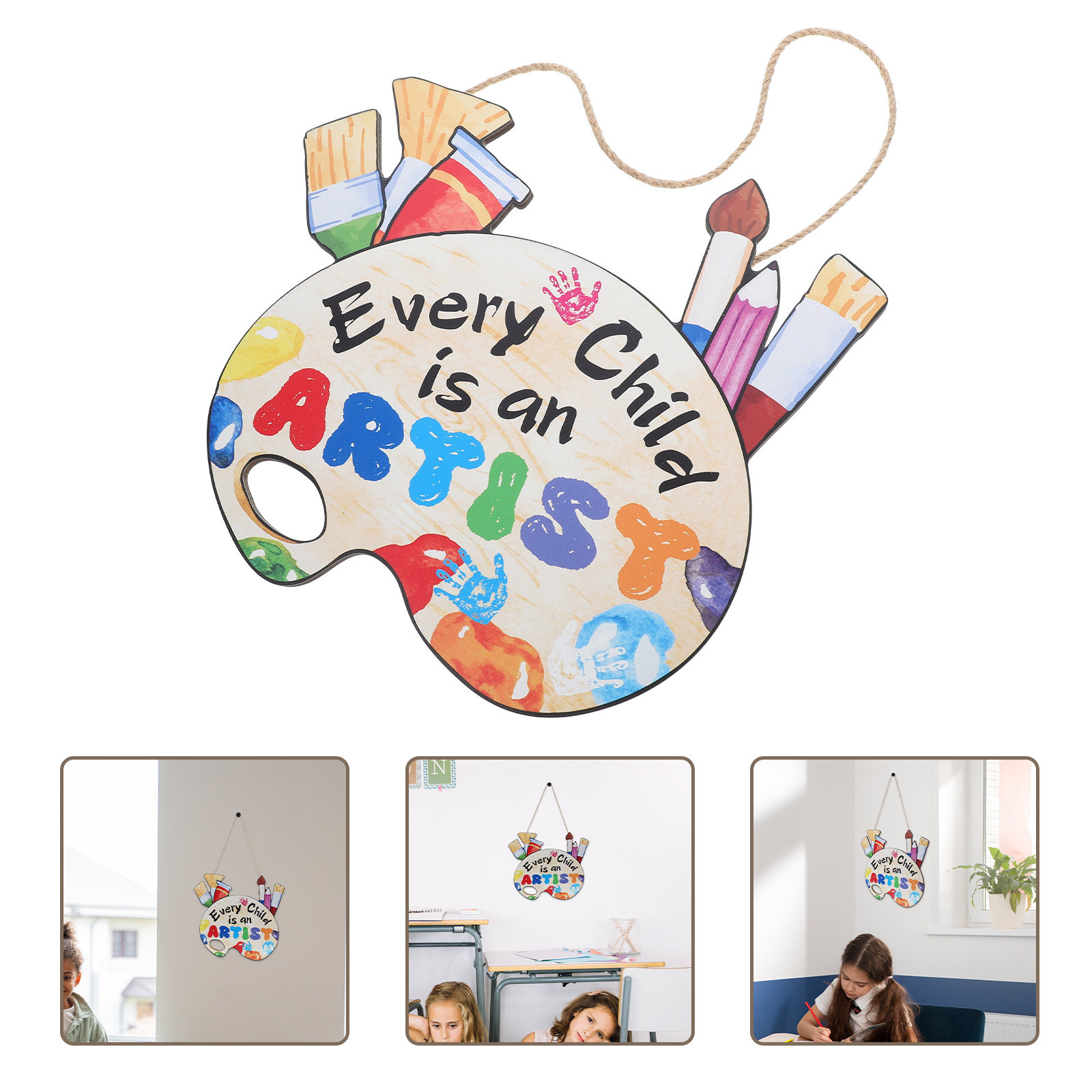 Art Craft Diy - Décoration murale en bois colorée pour