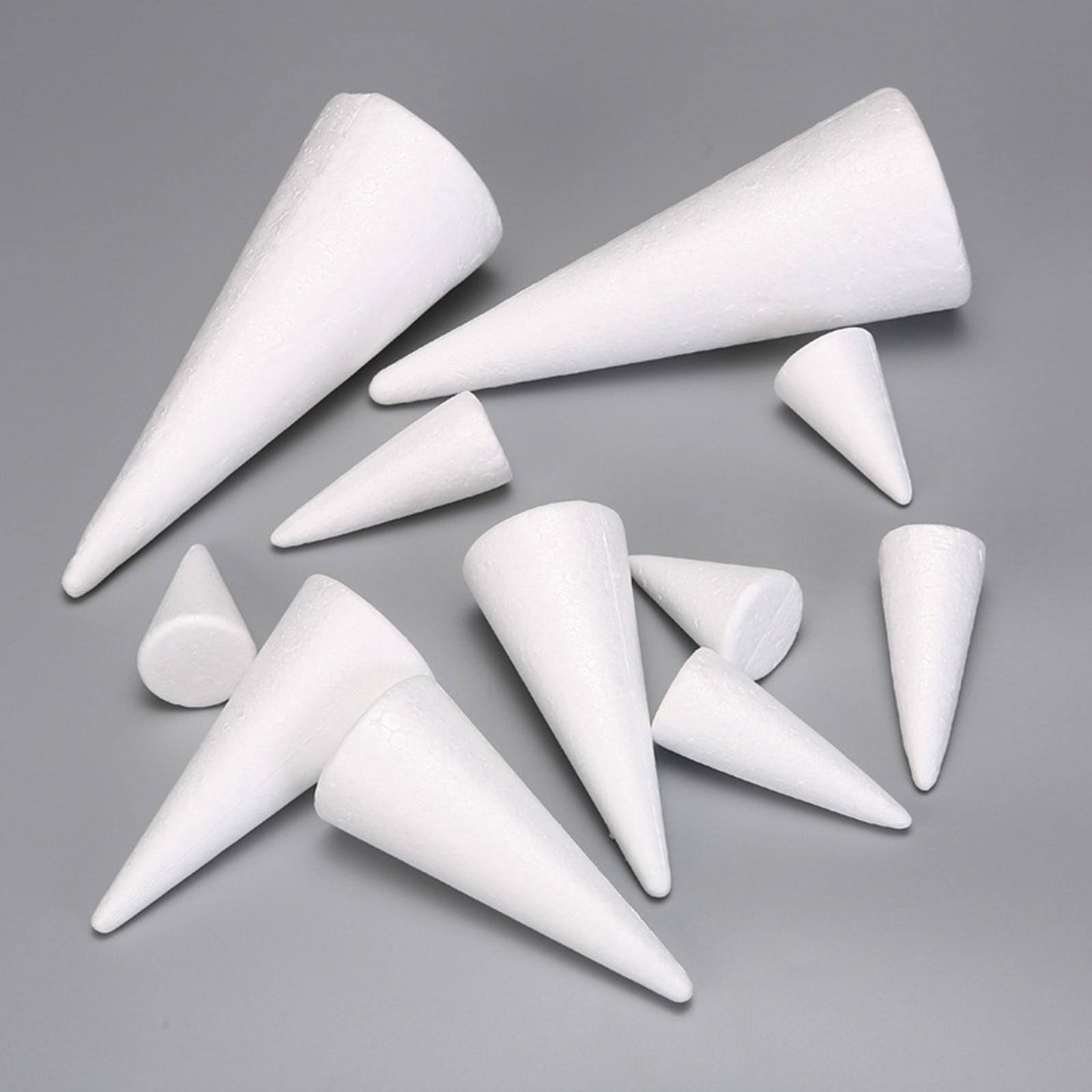 Art Craft Tree - 15 cônes en mousse blanche en