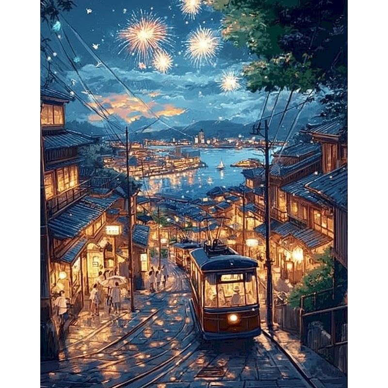 Art Craft Night - GATYZTORY Peinture Diamant 5D Vue Nocturne,