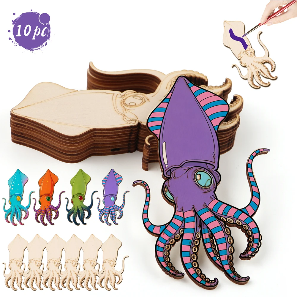 Art Craft Animals - Lot de 10 ornements en bois