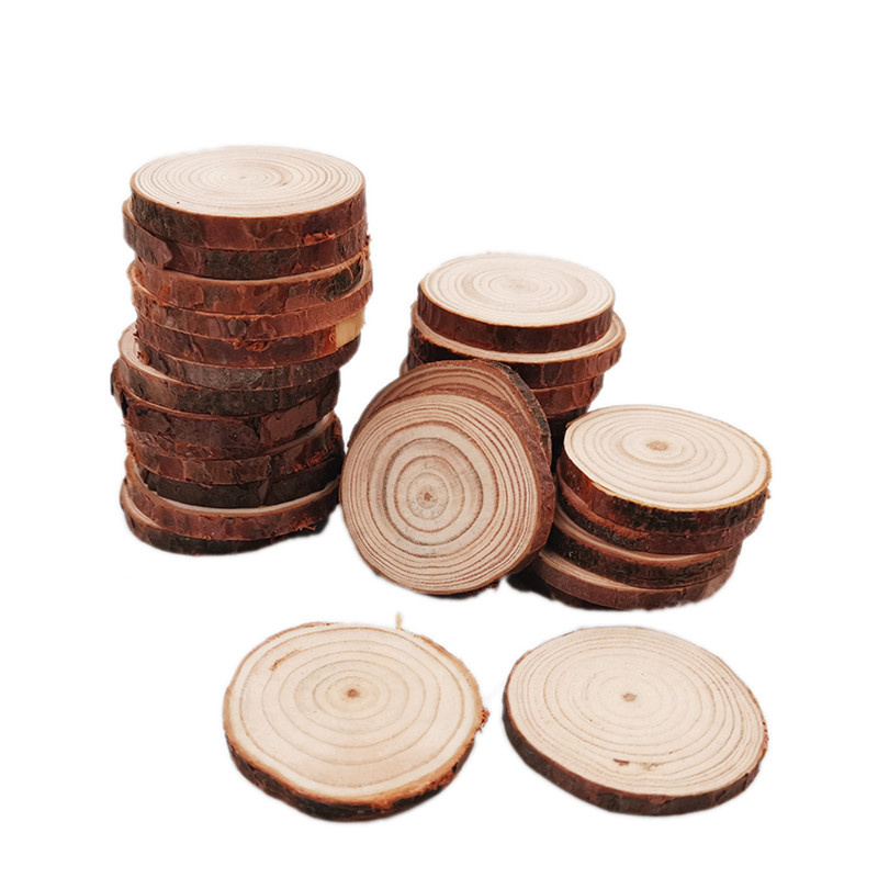 Art Craft Tree - Tranches de bois inachevées, disques découpés