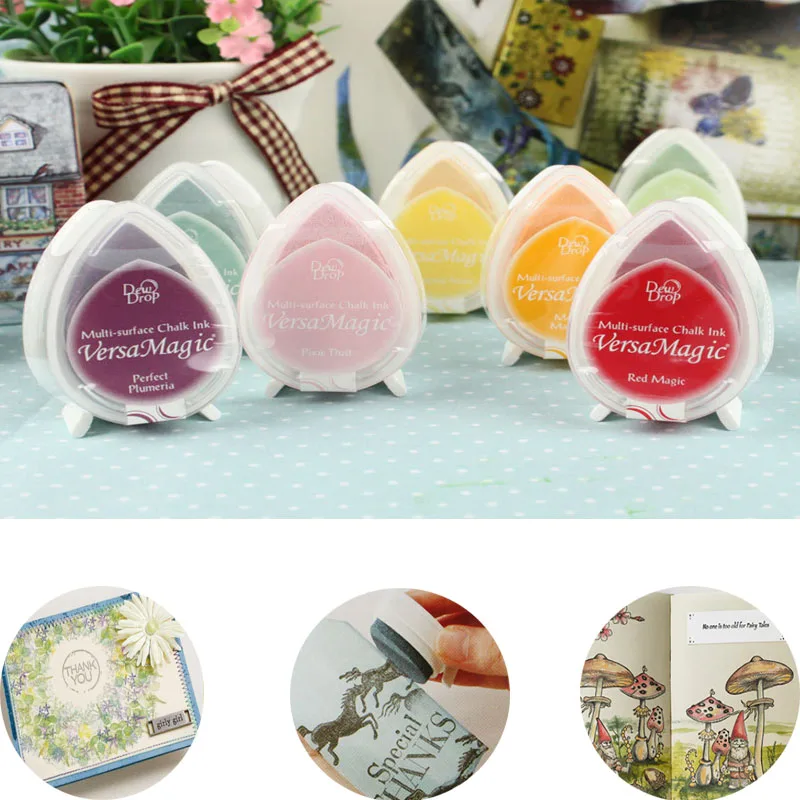 Stamping Ink Pad - Tampon encreur créatif goutte d'eau multi-usage,