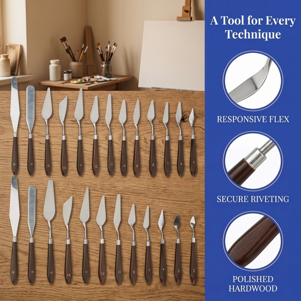 Painting Knife Palette - Ensemble de 18 couteaux à peinture