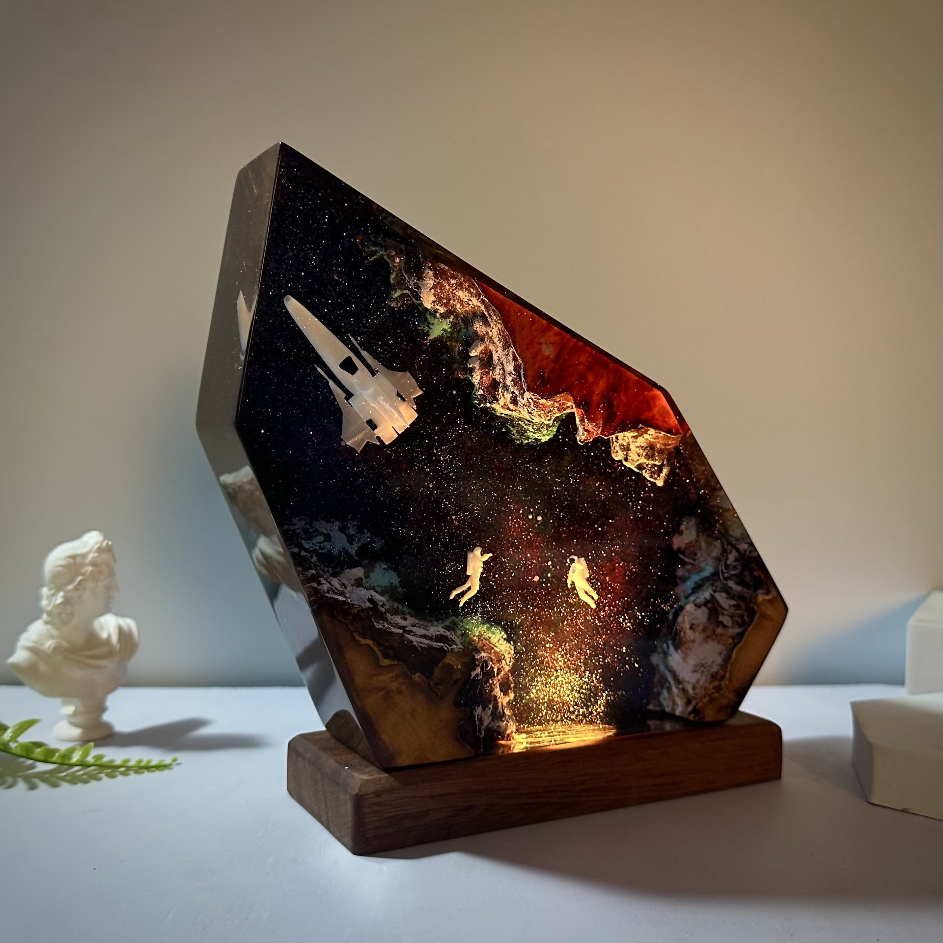 Lampe de Table en Résine et Bo - Art Craft Night avis et prix