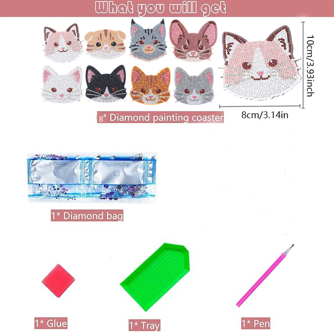 Kit de Peinture Diamant DIY 8  - Art Craft Animals avis et prix