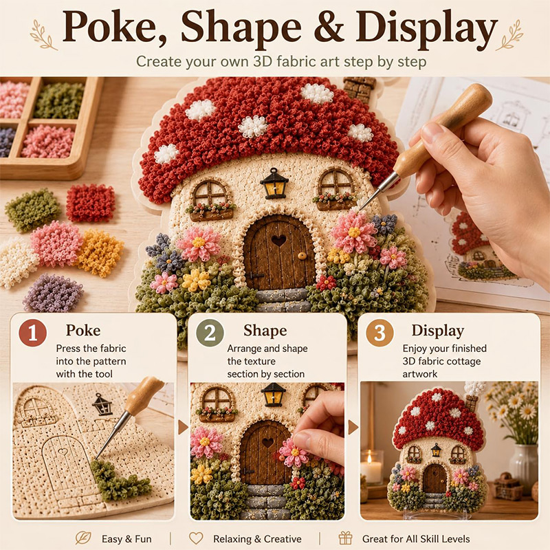 Kit DIY Poke Art Maison Champi - Art Craft Painting avis et prix