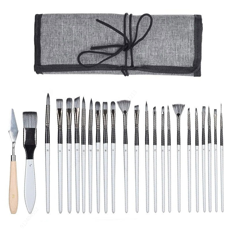 Ensemble de 24 pinceaux à pein - Painting Knife Palette avis et prix
