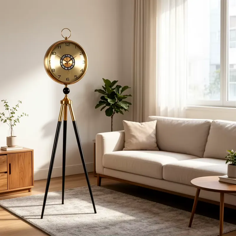 Horloge sur pied en métal noir - Art Craft Room avis et prix