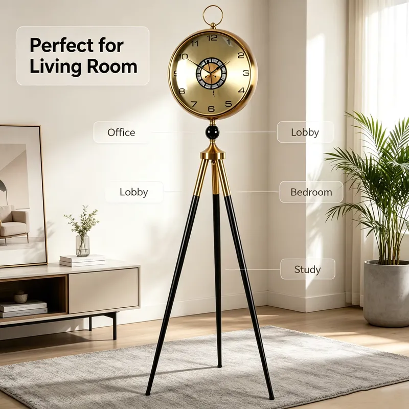 Horloge sur pied en métal noir - Art Craft Room avis et prix