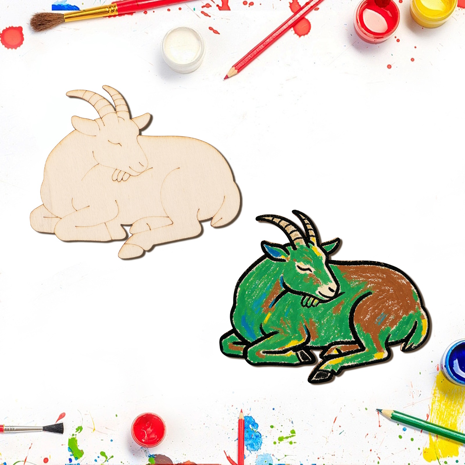 Lot de 10 ornements en bois no - Art Craft Animals avis et prix